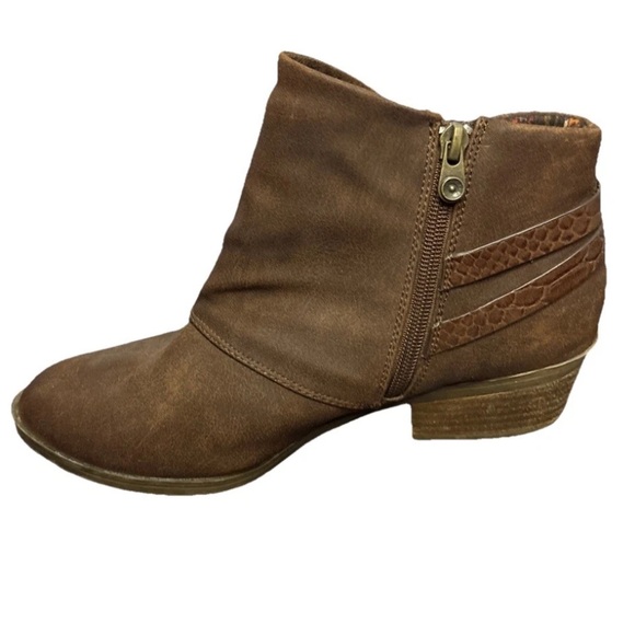 Blowfish Malibu Leather Ladies Sistee Buckle Detail Zip Up Ankle Boots Size 8.5 - Picture 4 of 4